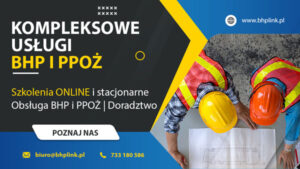 Baner reklamowy BHP i PPOŻ firmy BHPlink