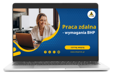 Kobieta pracuje zdalnie - zasady BHP