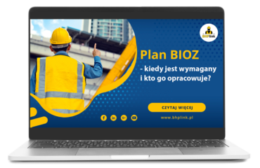 Plan-BIOZ_kiedy-jest-ywmagany_kto-go-opracowuje Pracownik w kamizelce na placu budowy BHP