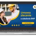 Kobieta i mężczyzna rozmawiają o szkoleniach BHP